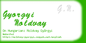 gyorgyi moldvay business card